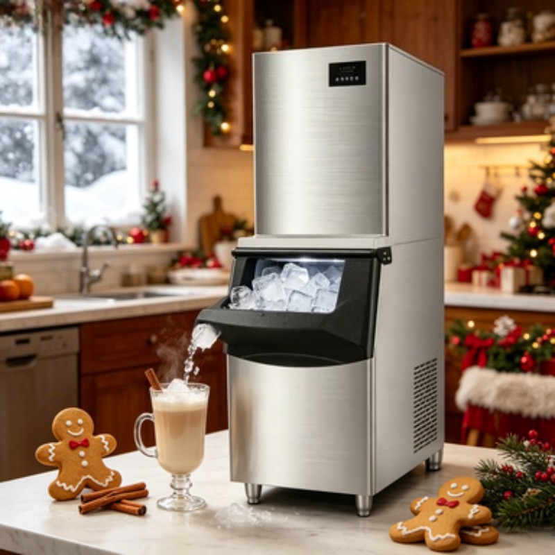 Commercial Ice Maker 200Kg Cube - Profesjonalna kostkarka do lodu 200kg/24H, maszyna