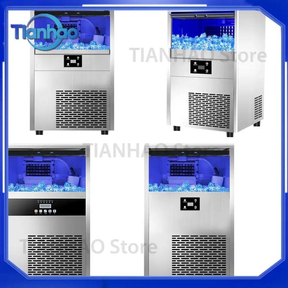Ice Tube Machine 500Kg - Automatyczna Przenośna Maszyna do Produkcji Przezroczystych