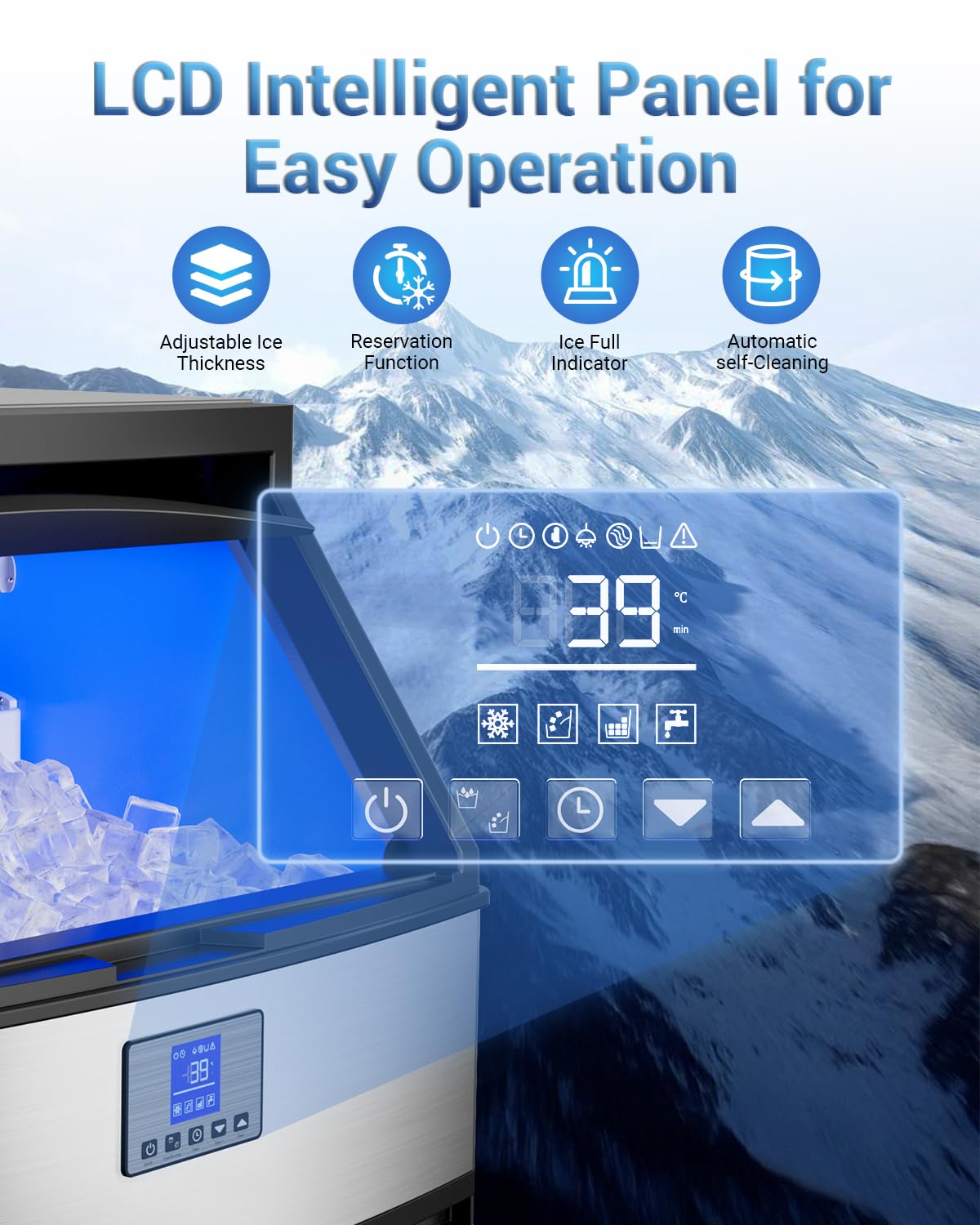 Profesjonalna maszyna do lodu, – Commercial Ice Maker Air Cooled recenzja i cena