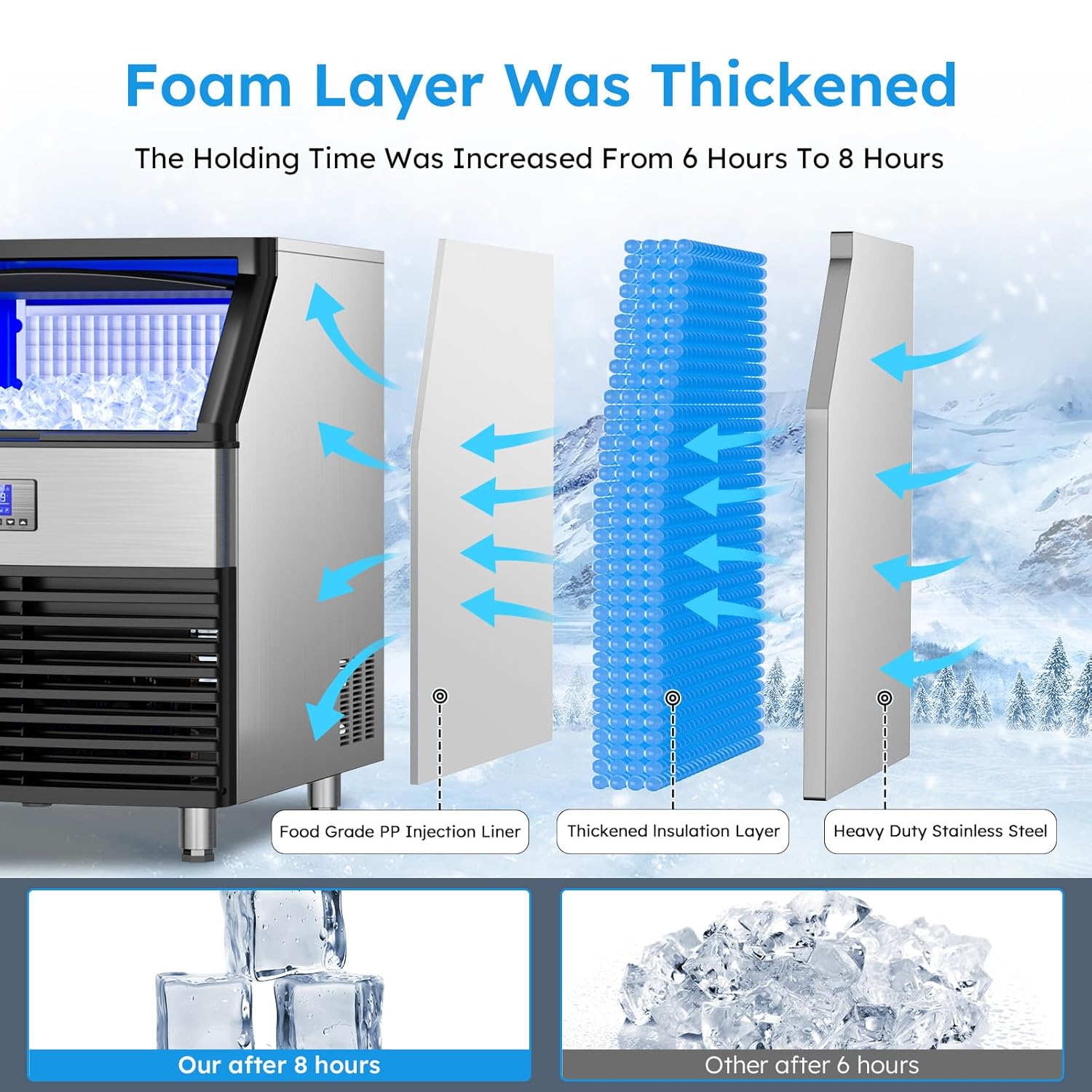 Profesjonalna maszyna do lodu, – Commercial Ice Maker Air Cooled recenzja i cena