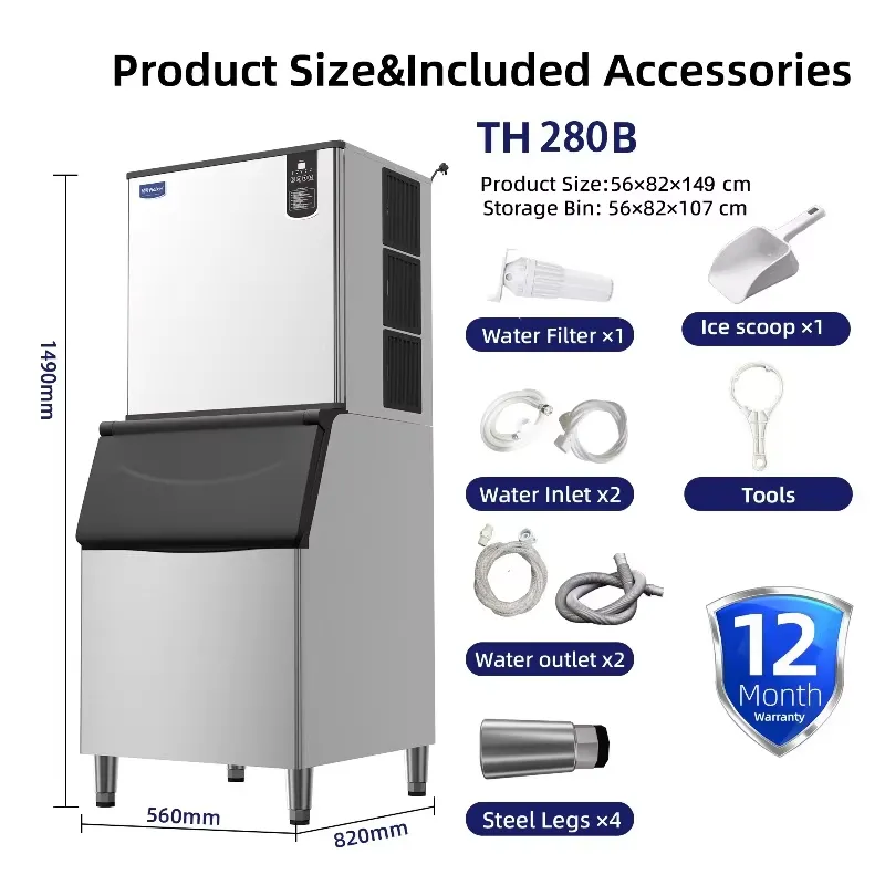 Profesjonalna maszyna do produ – Commercial Ice Maker 200Kg Cube recenzja i cena