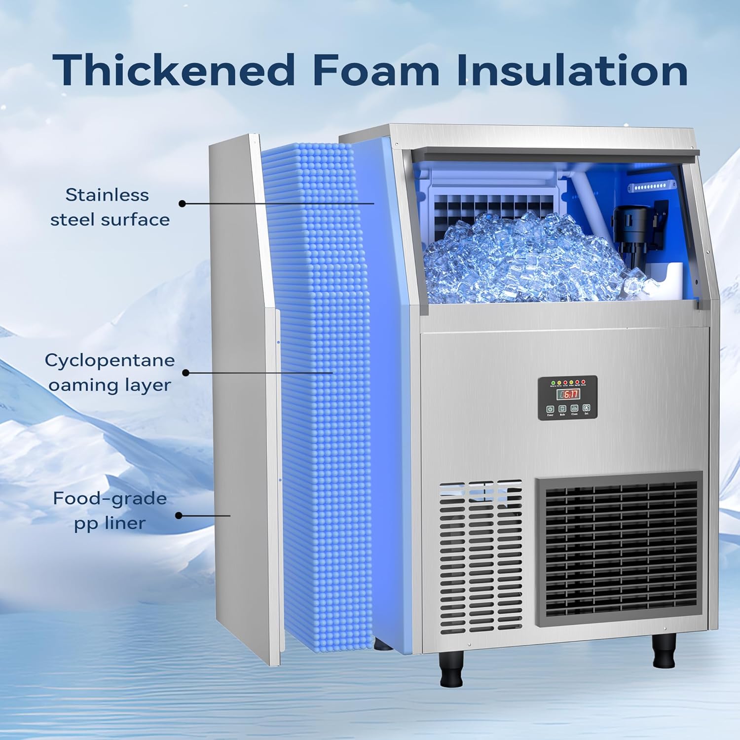 Profesjonalna kostkarka do lod – Commercial Ice Maker Air Cooled recenzja i cena