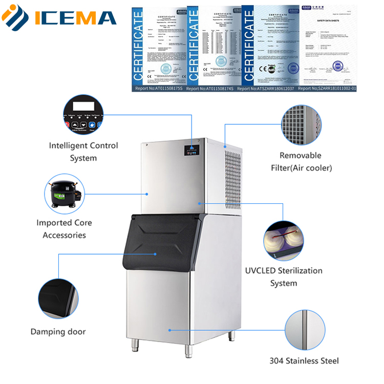 Maszyna do produkcji kostek lo – Commercial Ice Maker 200Kg Cube recenzja i cena